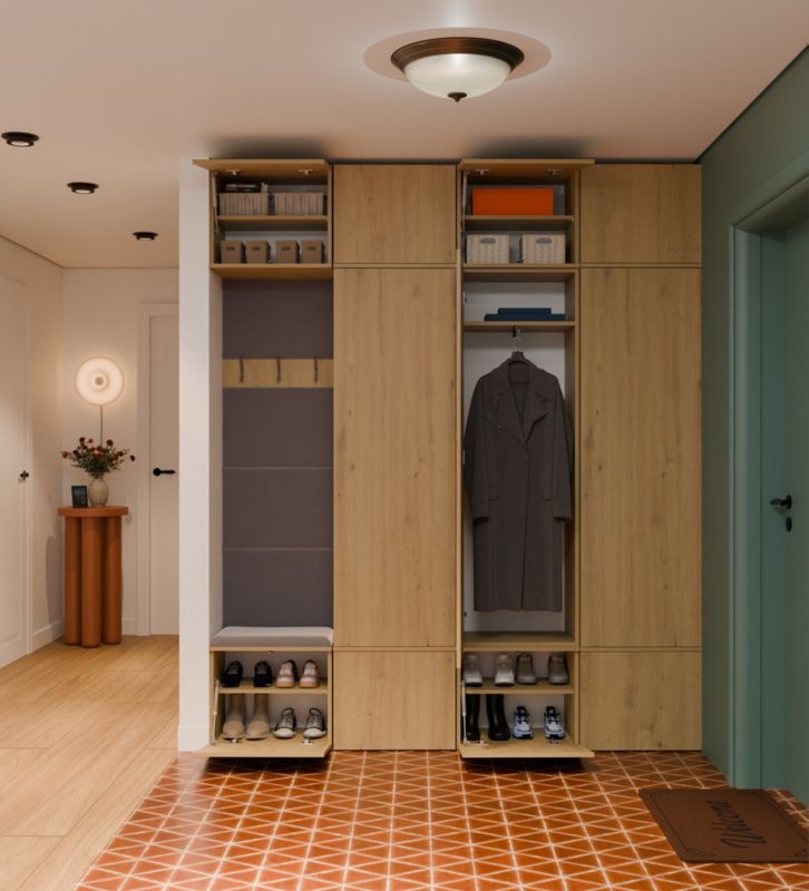 Garderoba HAGA IV Topeshop dąb artisan 35x200x238 cm 1 szt.