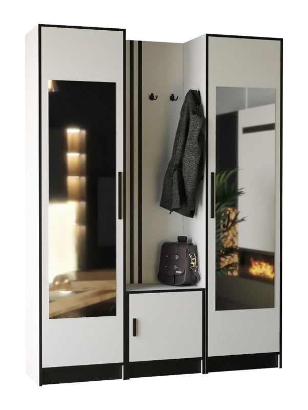 Garderoba KIER FURNITURE ROJ 12 biały z siedziskiem 1 szt.