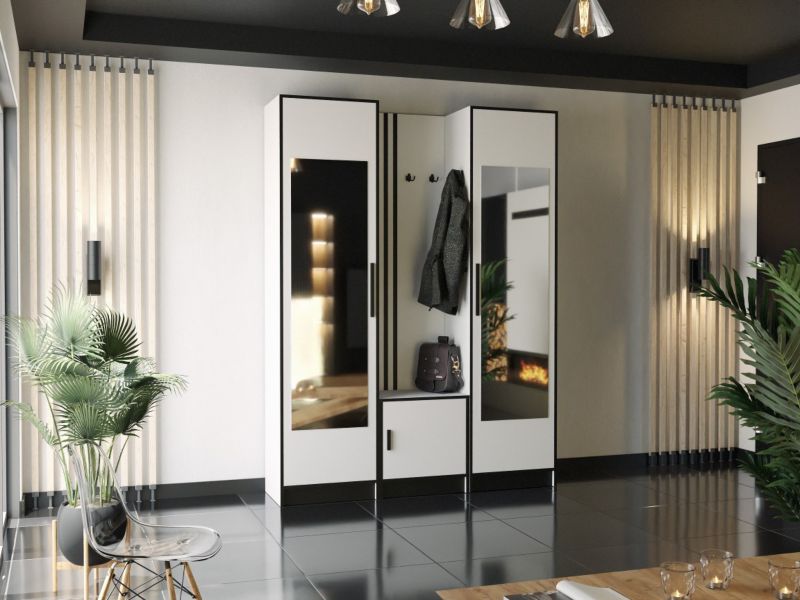 Garderoba KIER FURNITURE ROJ 12 biały z siedziskiem 1 szt.