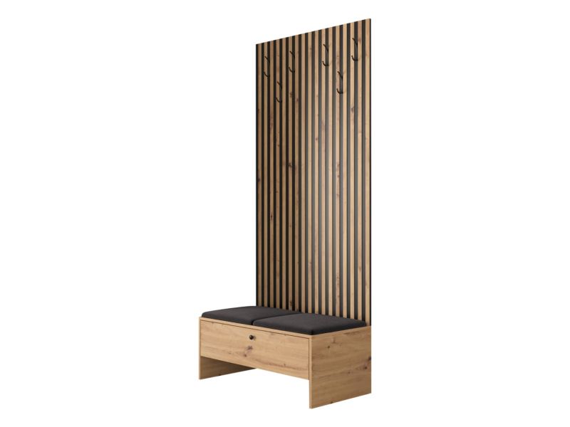 Garderoba MIRJAN 24 Balma IV dąb artisan + czarny 1 kpl.