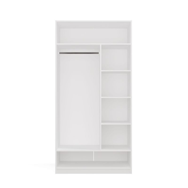 Garderoba Szafa OPENO 1W6P BIAŁA Modułowa Regał z Drążkiem Półki Sypialnia 50x200x100 cm 1 szt.