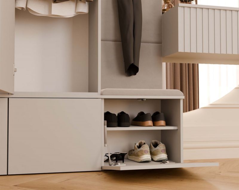 Garderoba Topeshop HAGA III 1Sz2W KASZMIR BEŻ Szafa + 2x Wieszak 238x150x35 cm 1 szt.