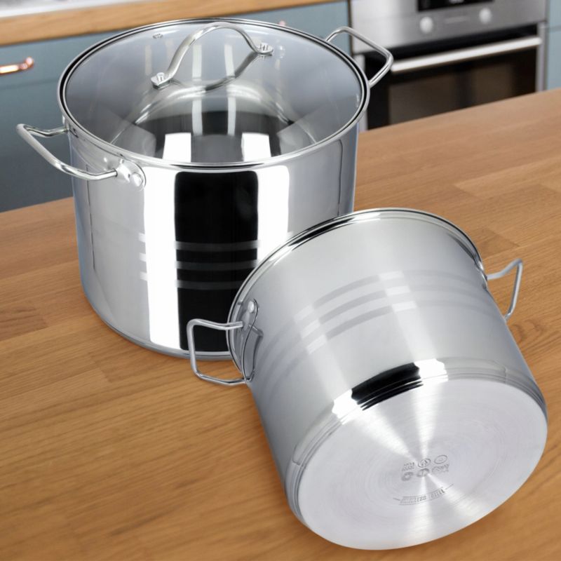 Garnek KADAX Stalowy Z Pokrywką indukcja 28 cm 13,5 L 1szt.