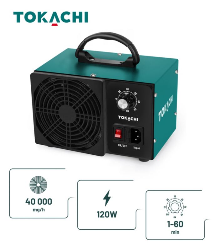 Generator ozonu 40 000 MG/H ozonator Tokachi CleanO3 40 oczyszczacz powietrza 1 szt.