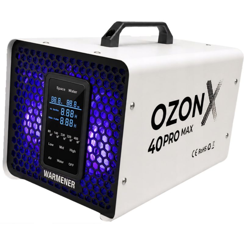Generator Ozonu Kwarcowy 40 G/H WARMENER OzonX 20Pro Ozonator Oczyszczacz Powietrza Samochodowy Wody 180W 1 szt.