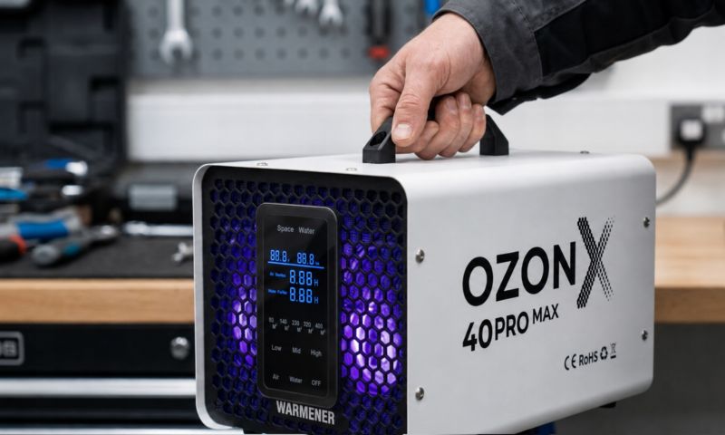 Generator Ozonu Kwarcowy 40 G/H WARMENER OzonX 20Pro Ozonator Oczyszczacz Powietrza Samochodowy Wody 180W 1 szt.