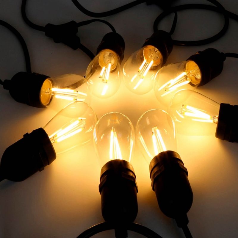 Girlanda Eko-Light 15 x E27 15 m IP44 czarna