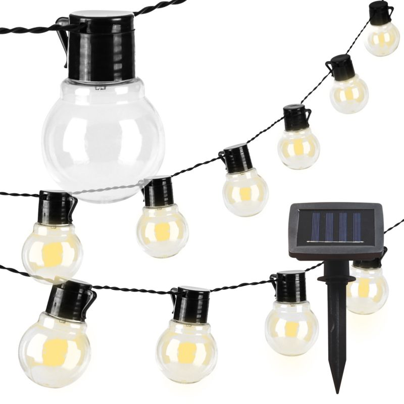 Girlanda LED solarna MasterLED 10xLED 335cm 3000K ciepła biel z czujnikiem zmierzchu IP44 1 szt.