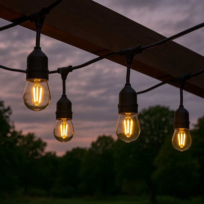 Girlanda LED XUDO 10m 10 x E27 z żarówkami 1W 2700K Biały ciepły 1 szt.