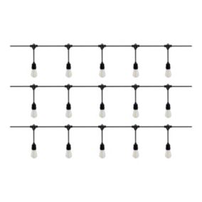 Girlanda solarna 15 LED filamentowa 3000 K IP44