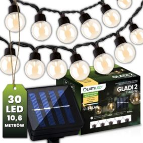 Girlanda Solarna Lumiled Ogrodowa 30x LED Ozdobne Kuleczki 10.6m 3000K 1 szt.