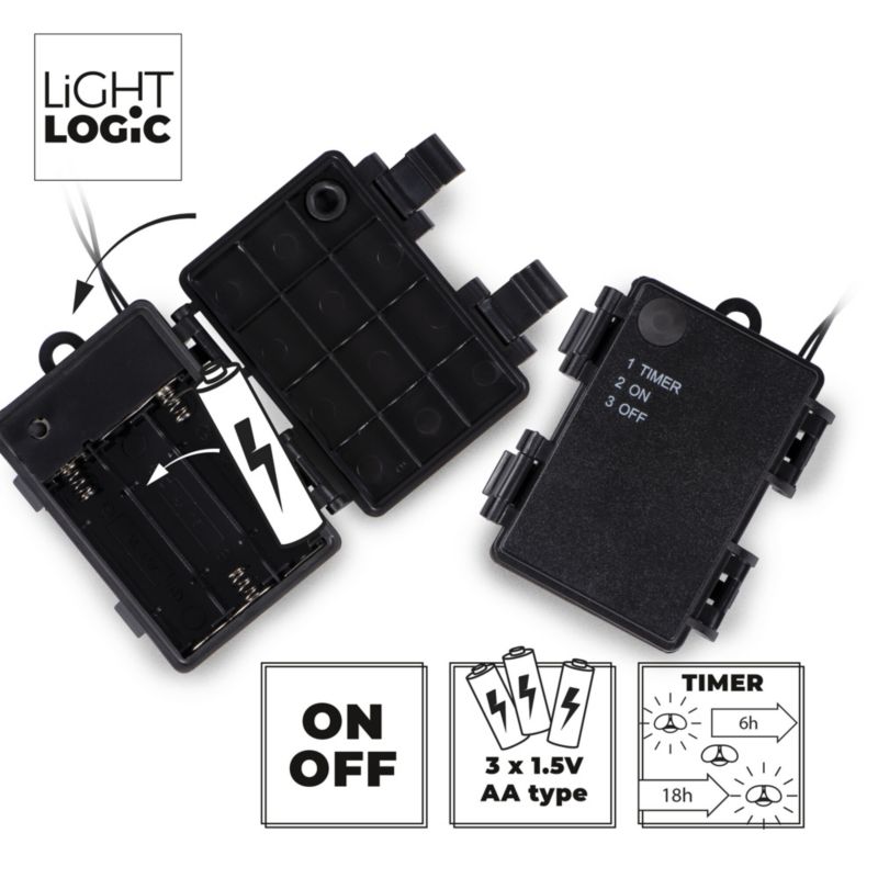 Girlanda świetlna LightLogic Pszczółki 10 LED baterie IP44 WW 1 szt.
