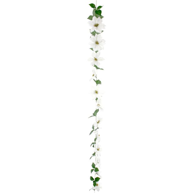 Girlanda z kwiatów poinsetti MAG 180 cm