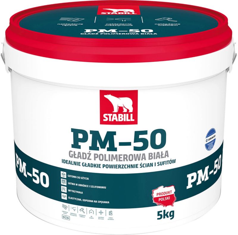 Gładź polimerowa Stabill PM-50 biała 5 kg