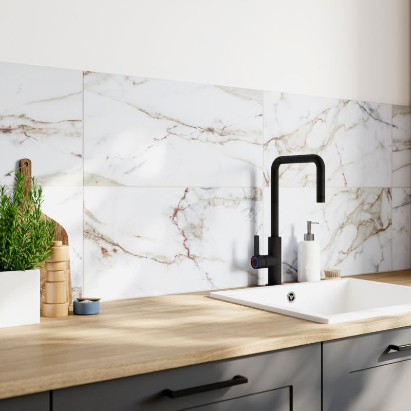Glazura Elegance GoodHome 30 x 60 cm marble white red 1,08 m2