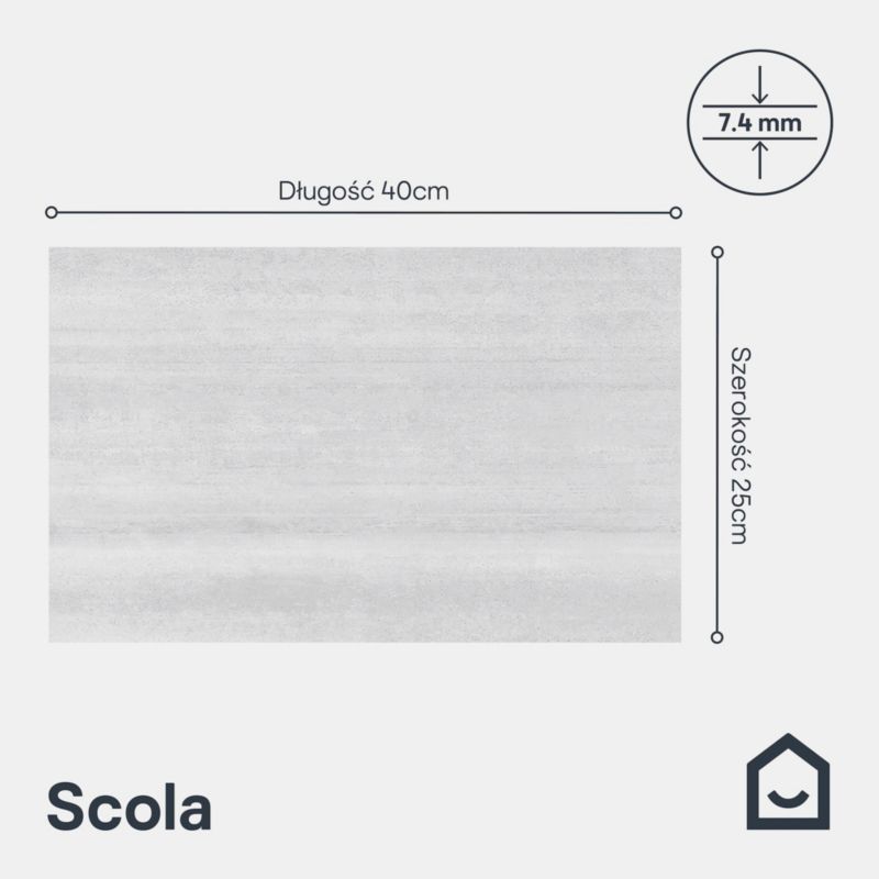 Glazura Scola 25 x 40 cm travertin white 1,5 m2