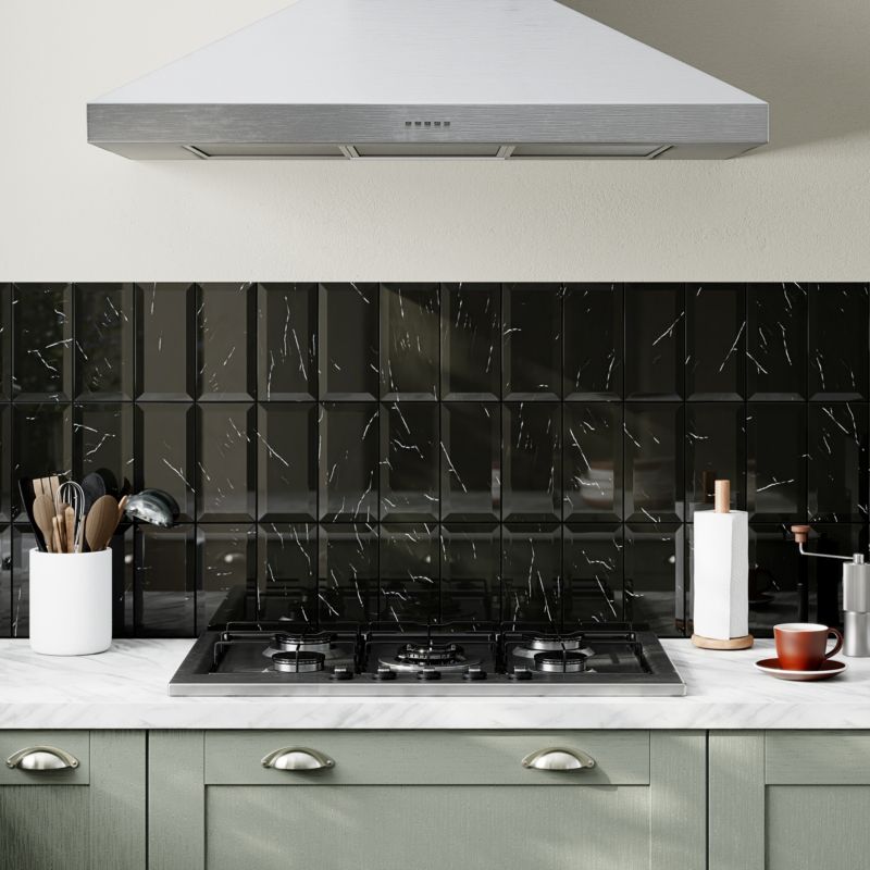 Glazura Trentie GoodHome 10 x 20 cm black merable 1 m2