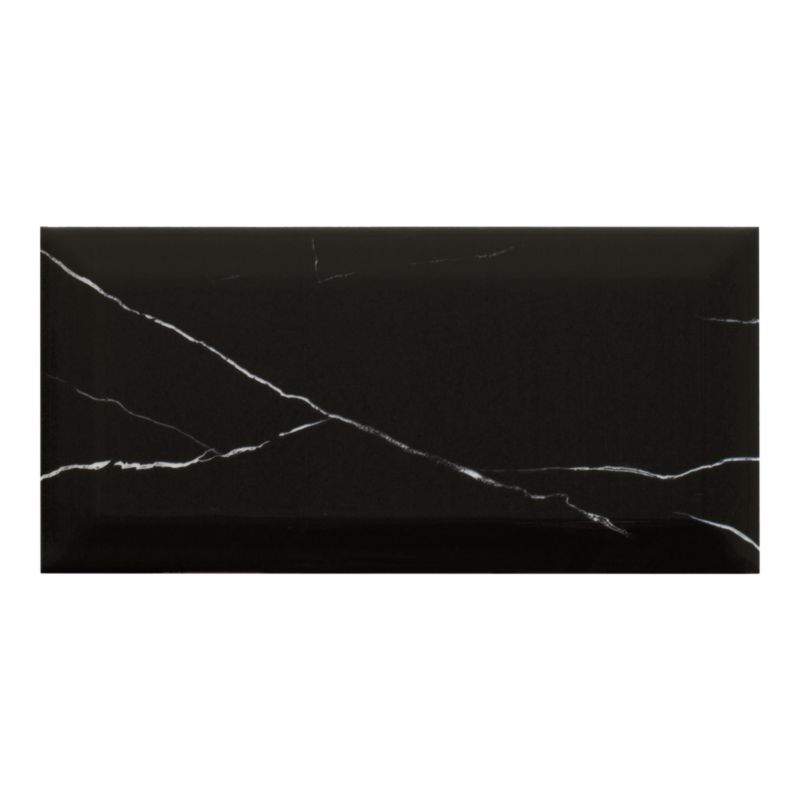 Glazura Trentie GoodHome 10 x 20 cm black merable 1 m2