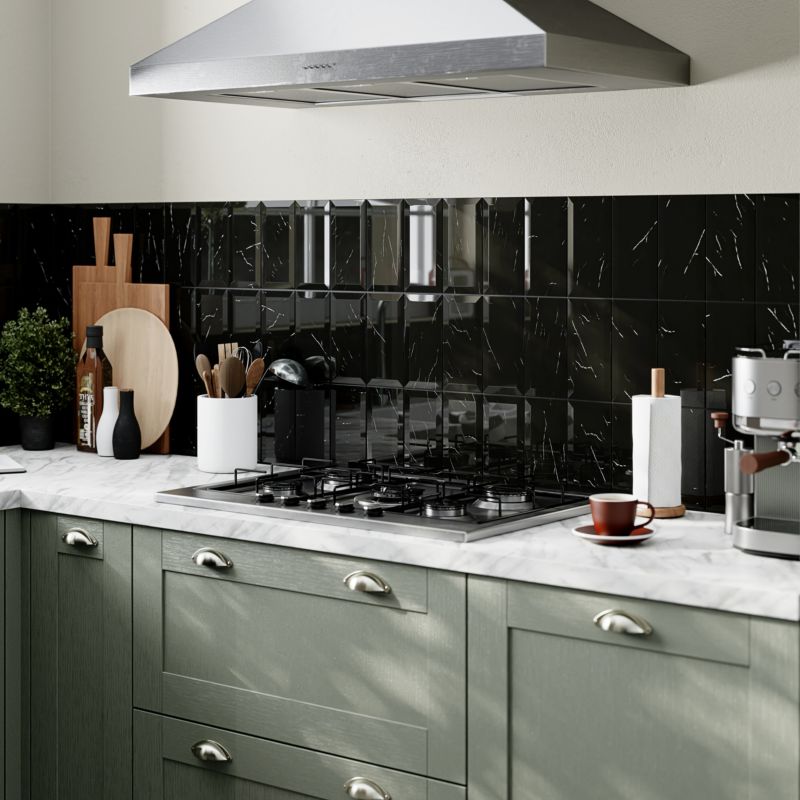 Glazura Trentie GoodHome 10 x 20 cm black merable 1 m2