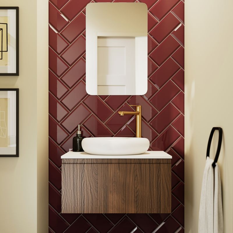 Glazura Trentie GoodHome 10 x 20 cm burnt russet 1 m2