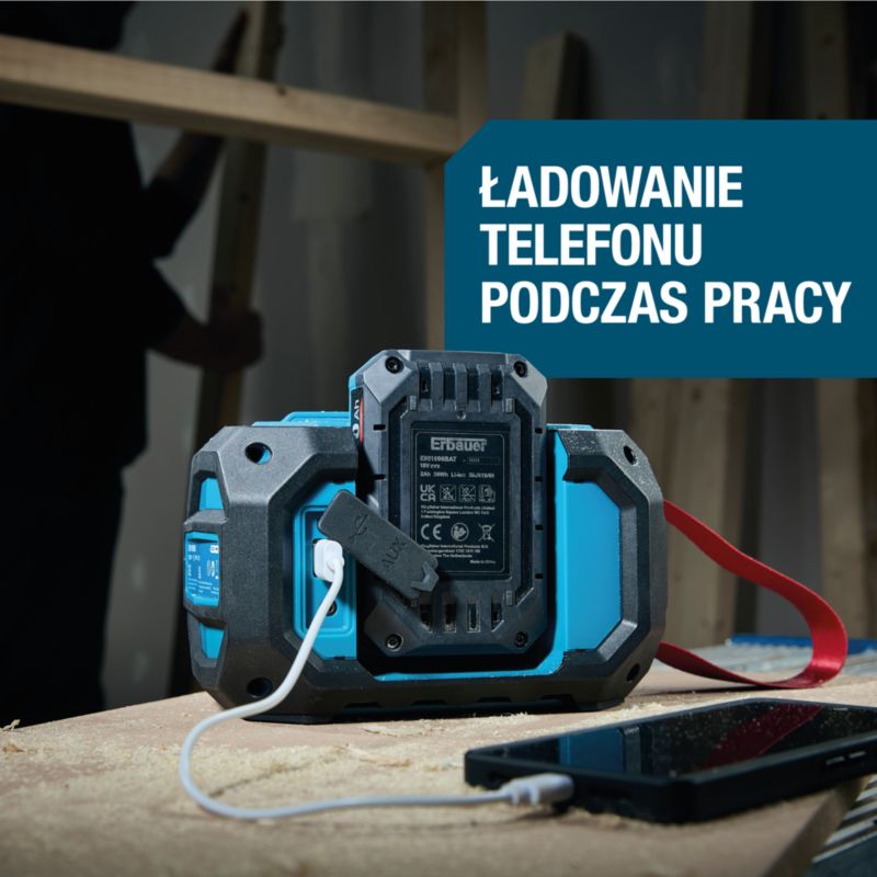 Głośnik Bluetooth Erbauer G2 18 V bez akumulatora