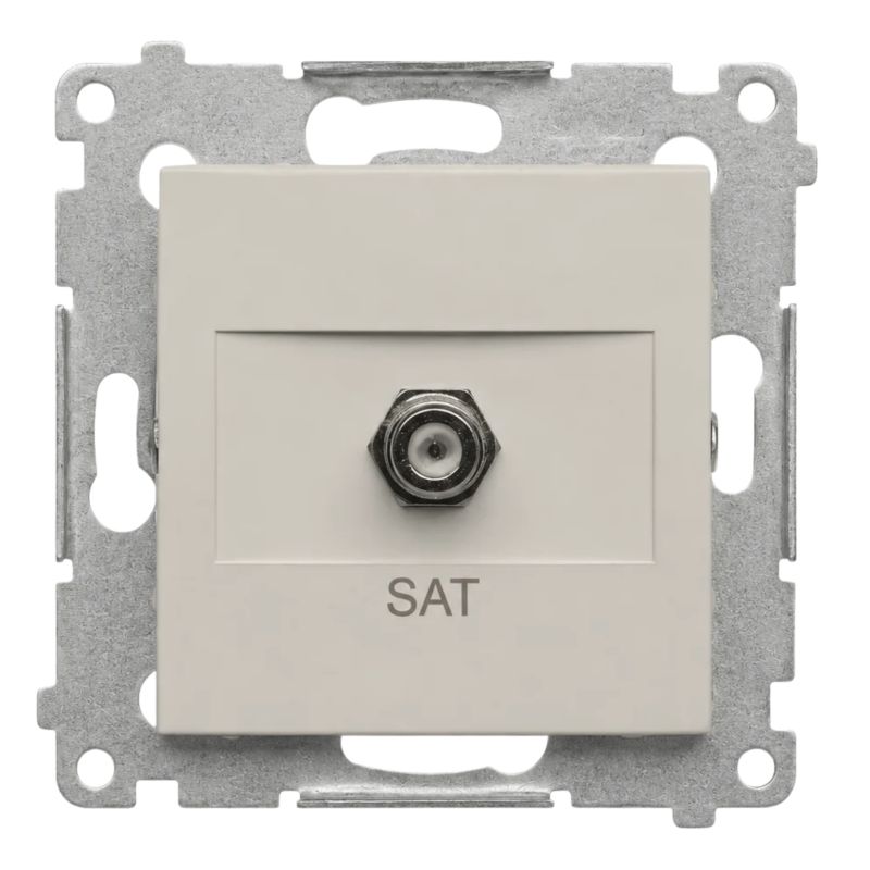 Gniazdo antenowe Kontakt Simon 54 SAT pojedyncze typu F kaszmir 1 szt.