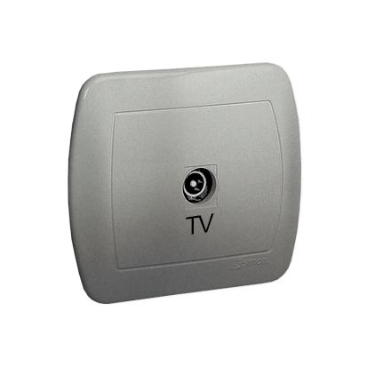 Gniazdo antenowe pojedyncze TV Kontakt-Simon Akord aluminiowe 1 szt.