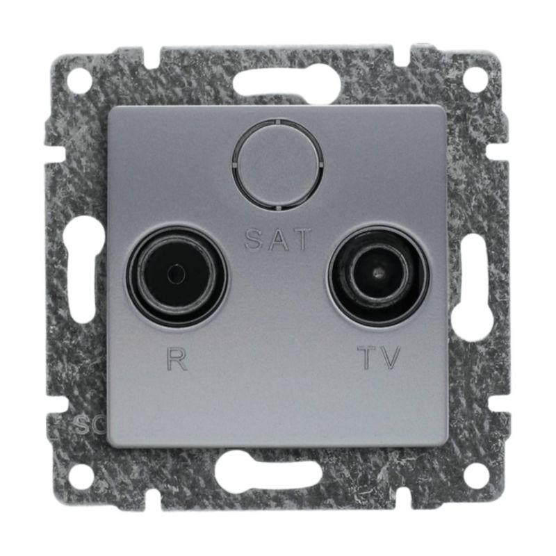 Gniazdo antenowe RTV końcowe bez ramki Kos Vena aluminium 1szt.