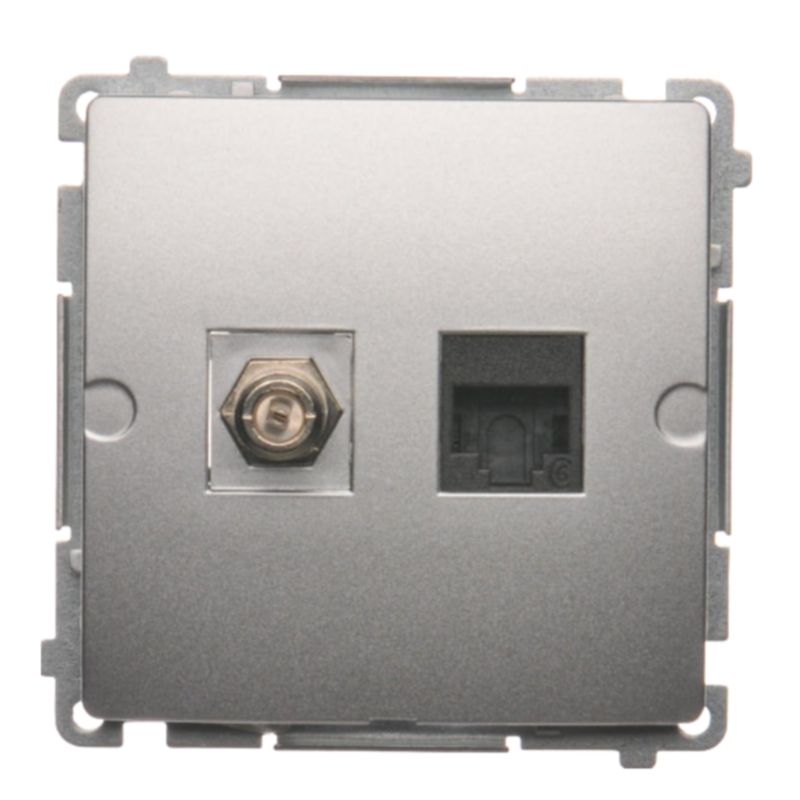 Gniazdo Antenowe Simon Basic Typu F Komputerowe Rj45 Kat 6 Bmafr45.01/43 1szt.