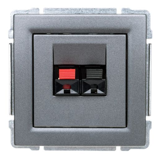 Gniazdo Głośnikowe Pojedyncze 1X Kos Elektro System 66 Grafit 1 szt.