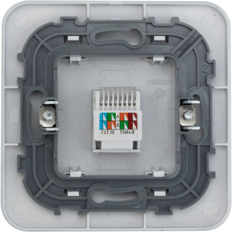 Gniazdo Jacobsen Kennet RJ45 srebrne
