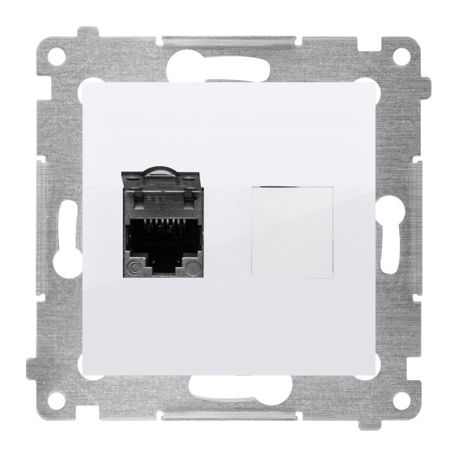 Gniazdo komputerowe Kontakt-Simon S54 RJ45 kat. 6 białe ...
