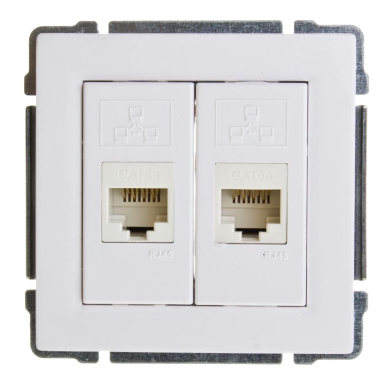 Gniazdo Komputerowe Podwójne 2X RJ45 Kat 6 2X Kos 66 1 szt.
