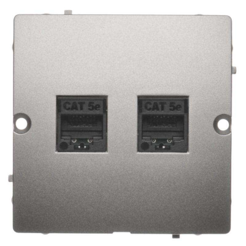 Gniazdo Komputerowe RJ45 Kat 5E 1X Kontakt Simon Basic Satynowy 1 szt.