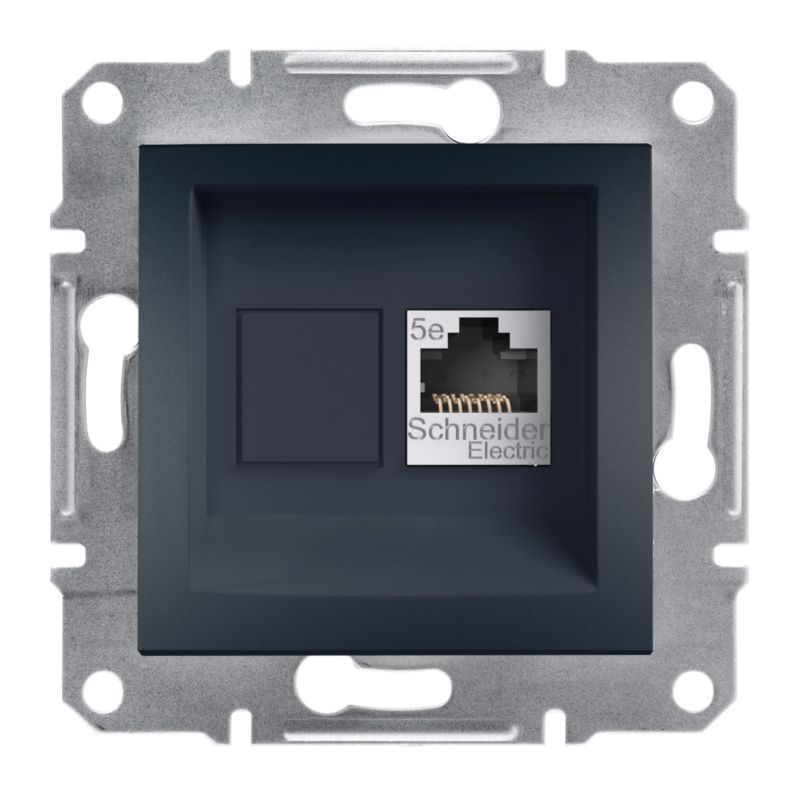Gniazdo pojedyncze Schneider Electric komputerowe 1 x RJ45 5e STP antracyt 1 szt.