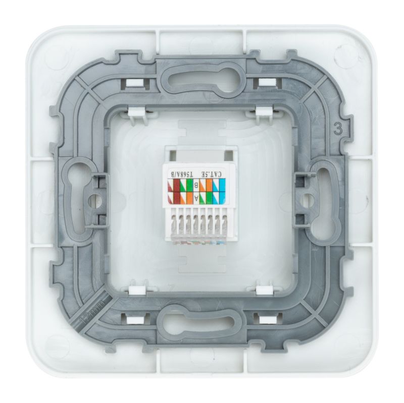 Gniazdo RJ45 Jacobsen Kennet białe