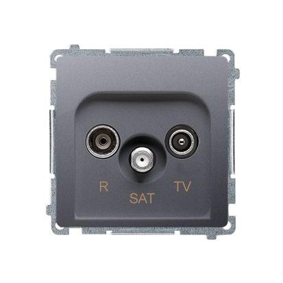 Gniazdo RTV-SAT końcowe Kontakt-Simon Basic inox 1 szt.