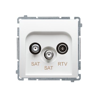 Gniazdo RTV-SAT Kontakt-Simon Basic białe 1 szt.