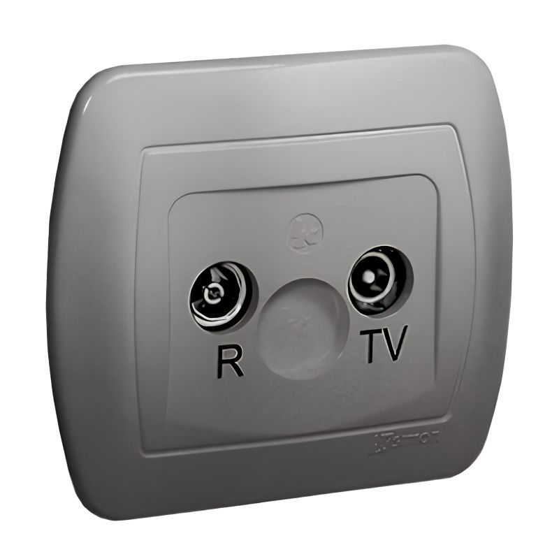Gniazdo Simon Akord Antenowe Rtv Końcowe Aluminium Moduł Aak/26 1 szt.