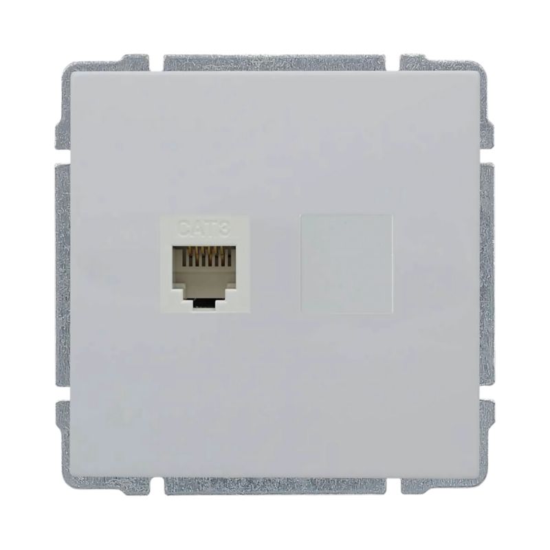 Gniazdo Telefoniczne Pojedyncze 1X Kos Kos66 Biały Podtynkowy 1 szt.