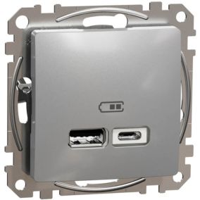 Gniazdo USB Schneider Electric Sedna Design&Elements A+C aluminium