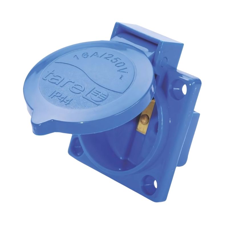 Gniazdo Wtyczkowe Tablicowe 16A 2P+Z 250V Niebieskie IP55 Polam Nakło 075 1 Szt.