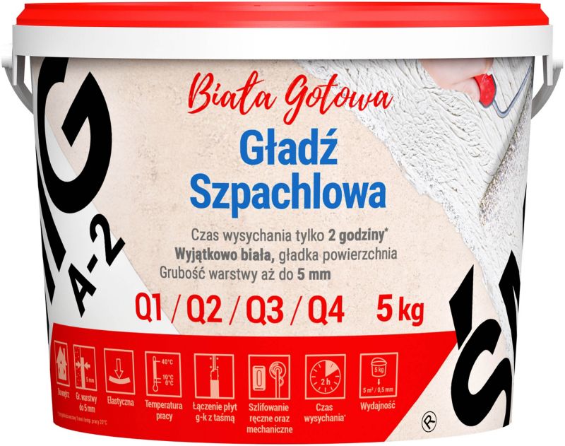 Gotowa gładź szpachlowa Megaron Śmig A-2 5 kg biała