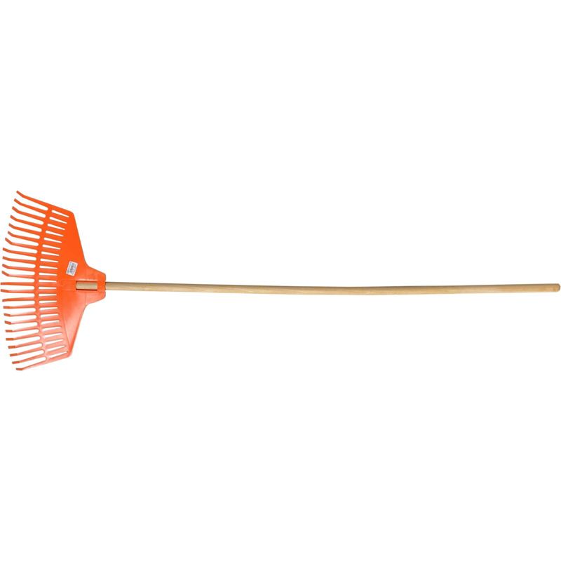 Grabie PROFIX plastikowe do liści, szerokość 420 mm, 23 zęby, z trzonkiem drewnianym 1200 mm, średnica 22 mm, 1 szt.