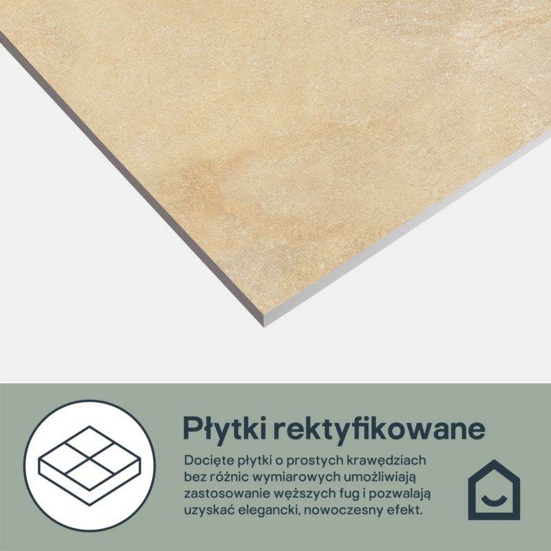 Gres 60 x 60 Nissi beige 0,72 m2