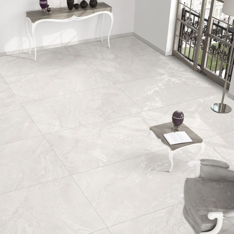 Gres Agenore 60 x 120 cm bianco 1,44 m2