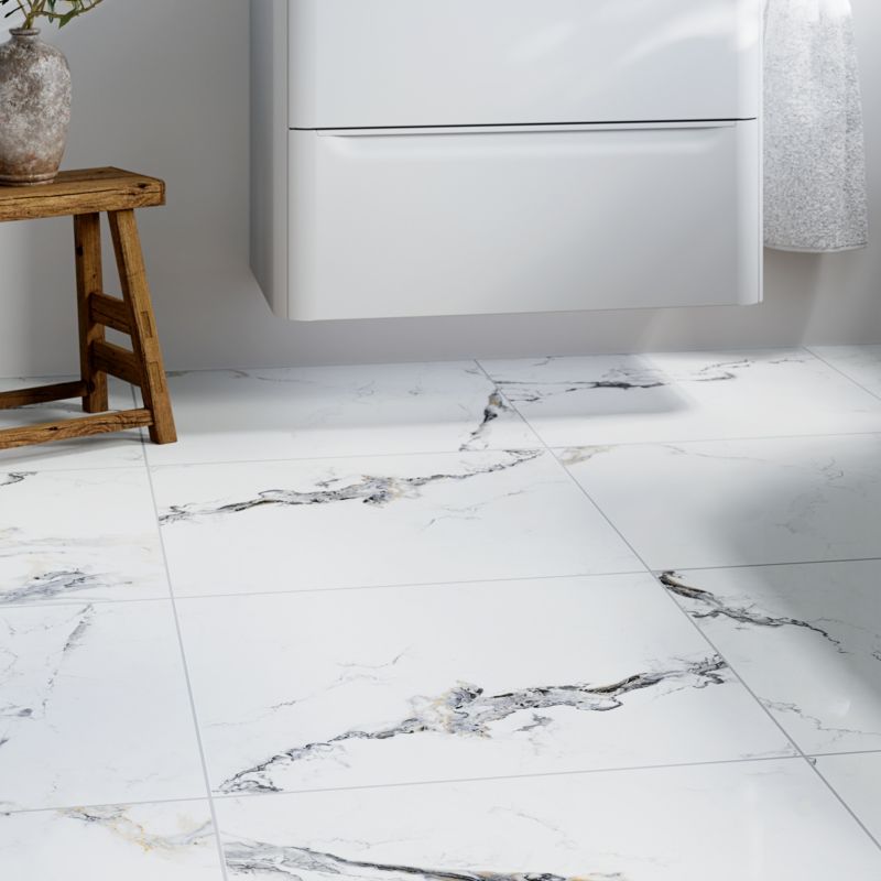 Gres Alvaro 60 x 60 cm white gold 1,08 m2