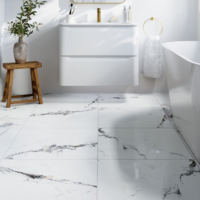 Gres Alvaro 60 x 60 cm white gold 1,08 m2