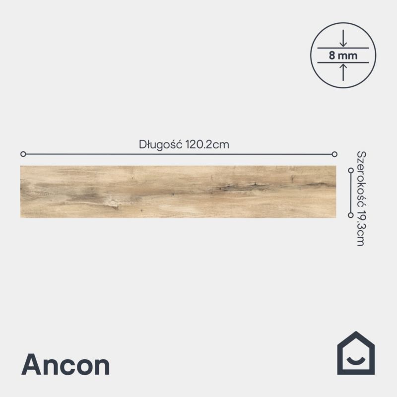 Gres Ancon 20 x 120 cm beige 1,16 m2