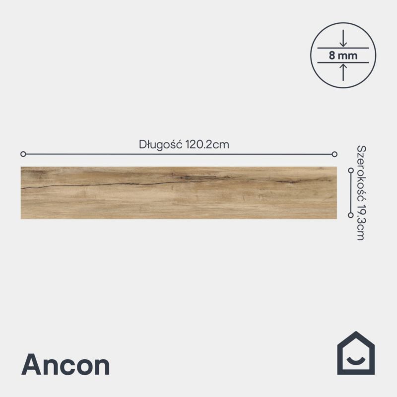 Gres Ancon 20 x 120 cm ochre 1,16 m2